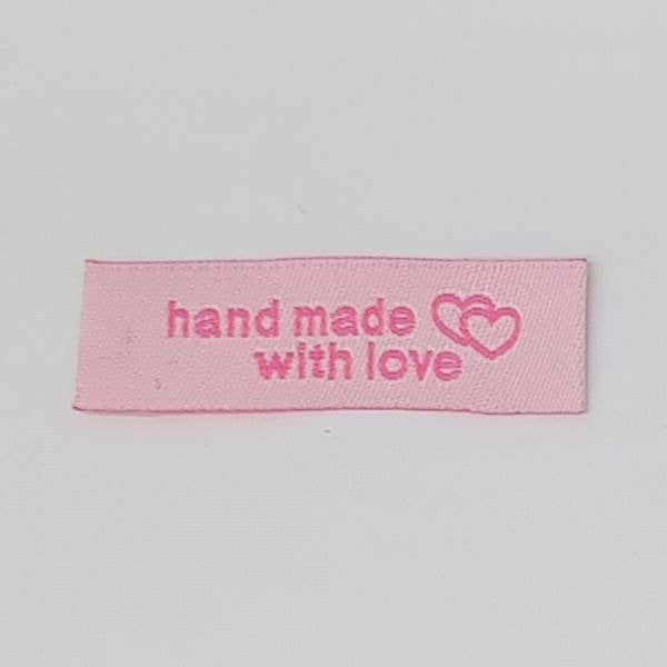 Tygetikett "Hand Made With Love"