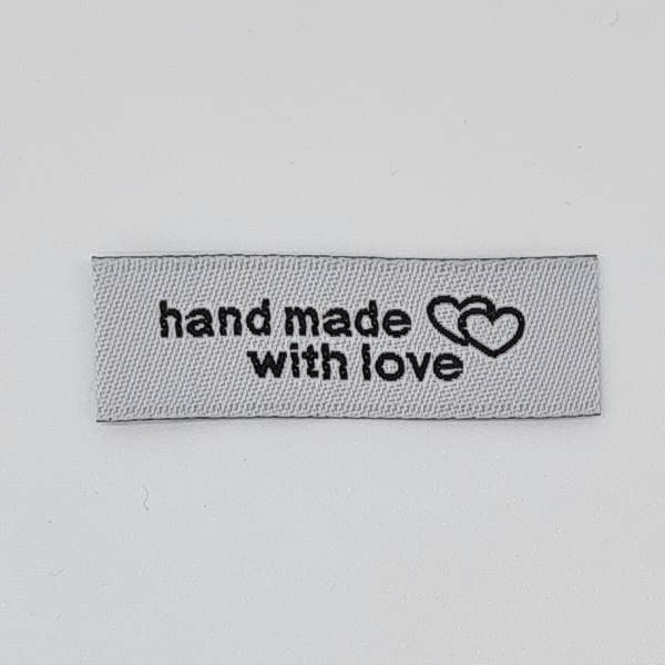 Tygetikett "Hand Made With Love"